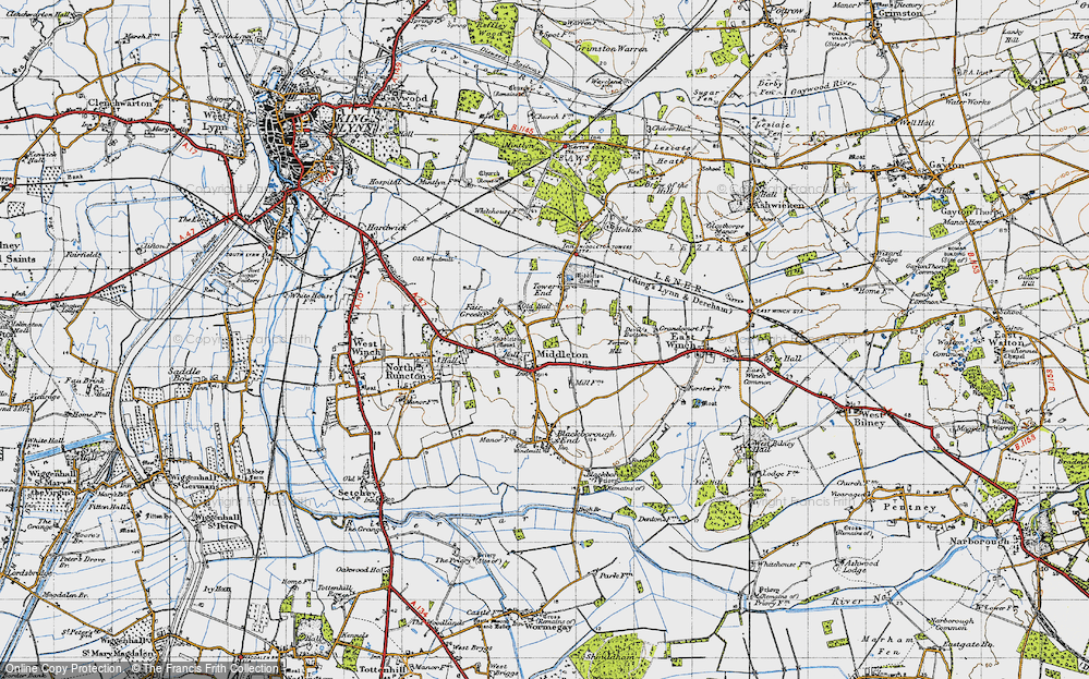 Old Map of Middleton, 1946 in 1946