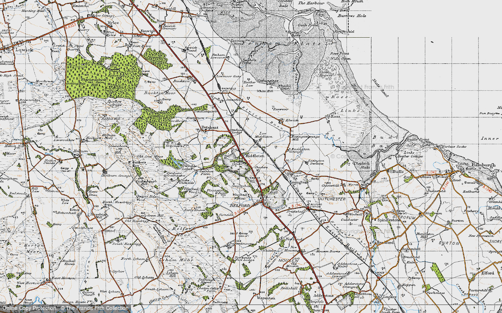 Old Map of Middleton, 1947 in 1947