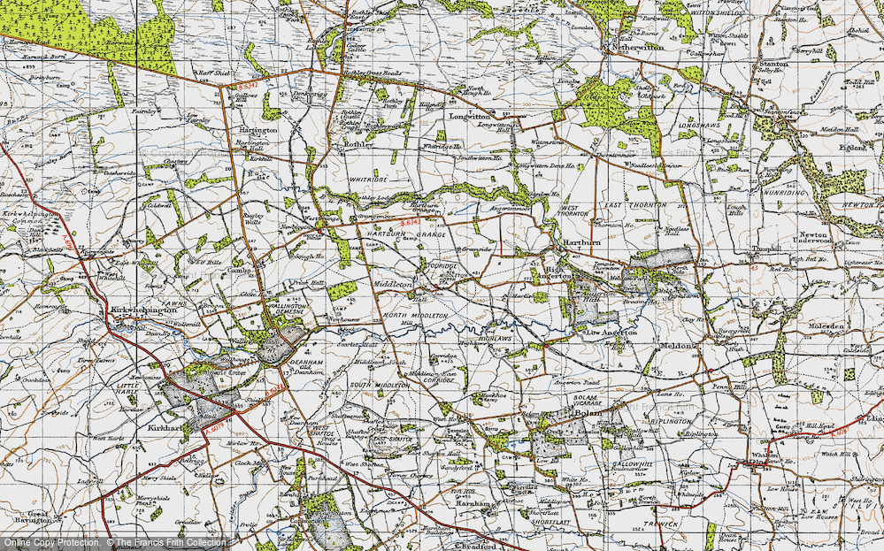Old Map of Middleton, 1947 in 1947