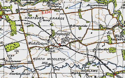 Old map of Middleton in 1947