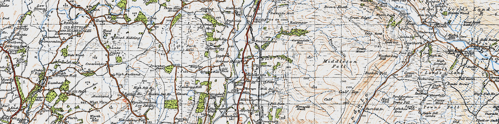 Old map of Brow Gill in 1947