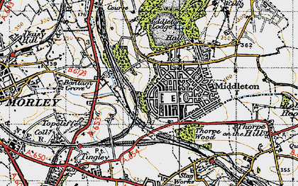 Old map of Middleton in 1947