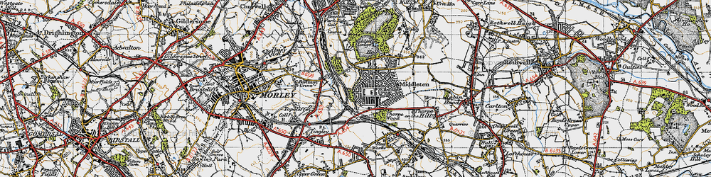 Old map of Middleton in 1947