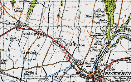 Old map of Middleton in 1947