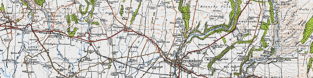 Old map of Middleton in 1947