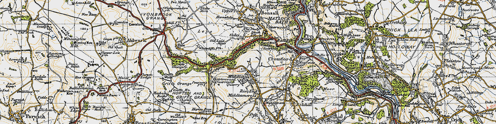 Old map of Middleton in 1947