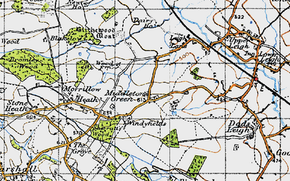 Old map of Windy Fields in 1946