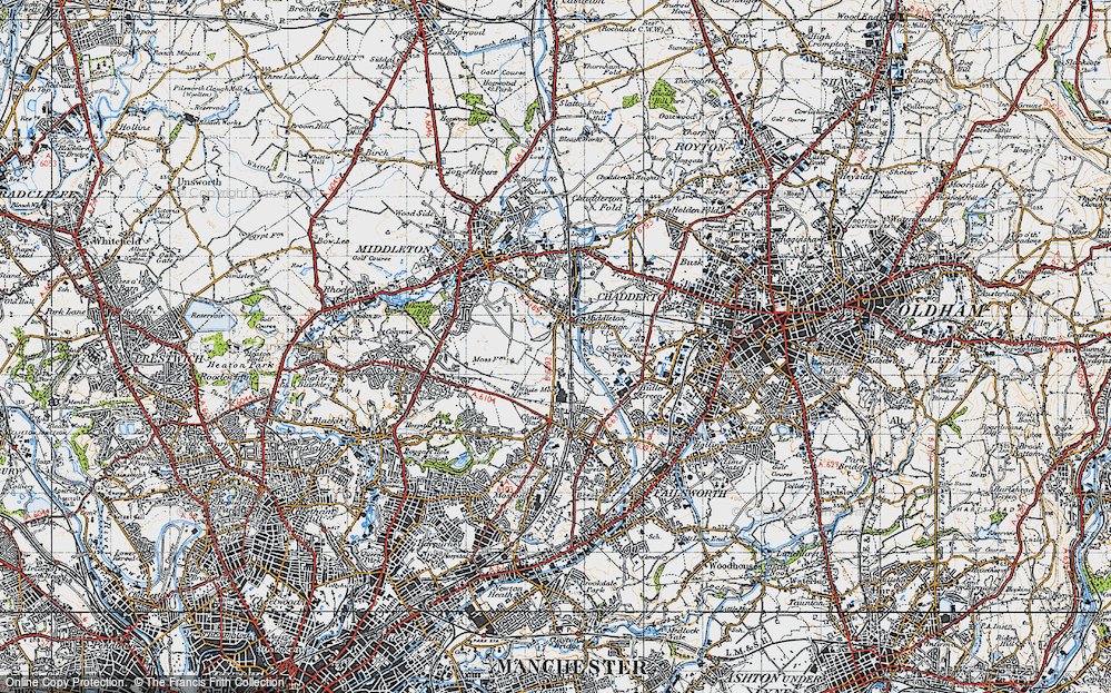 Old Map of Middleton Junction, 1947 in 1947