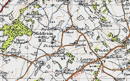 Old map of Middleton on the Hill in 1947