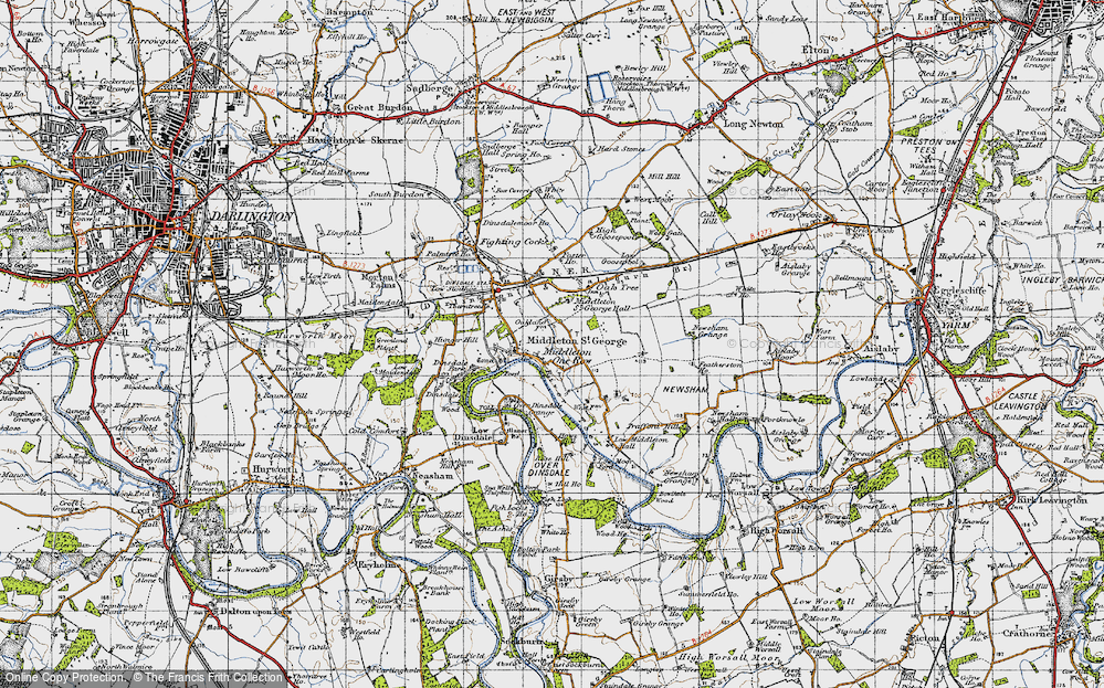 Old Map of Middleton One Row, 1947 in 1947