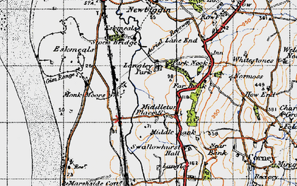 Old map of Langley Park in 1947
