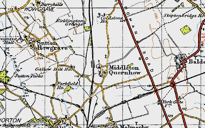 Old map of Middleton Quernhow in 1947