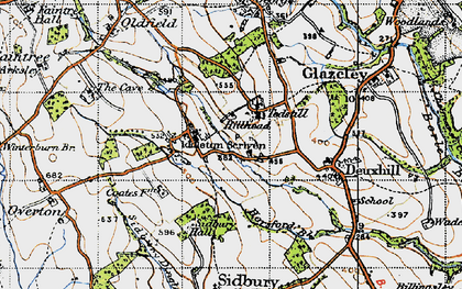 Old map of Middleton Scriven in 1947
