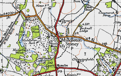 Old map of Middleton Stoney in 1946