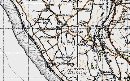 Old map of Black Ling in 1947