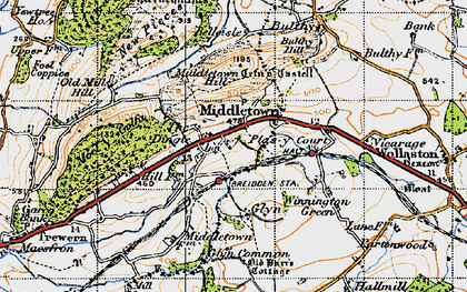 Old map of Bulthy Hill in 1947