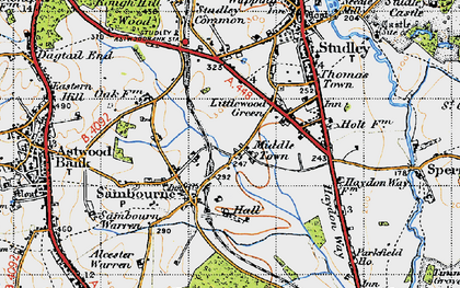Old map of Middletown in 1947