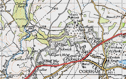 Old map of Middlewick in 1946