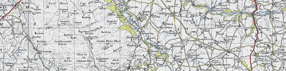 Old map of Middlewood in 1946