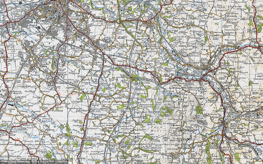 Old Map of Middlewood, 1947 in 1947