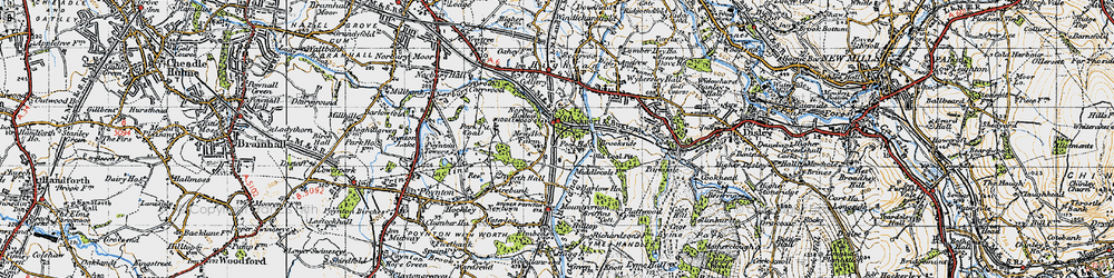 Old map of Middlewood in 1947