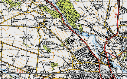 Old map of Middlewood in 1947