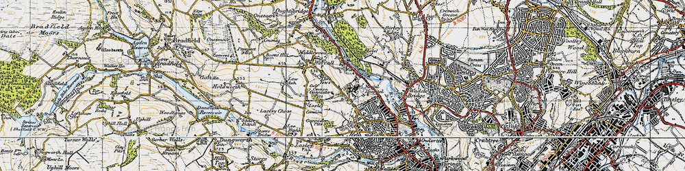 Old map of Middlewood in 1947