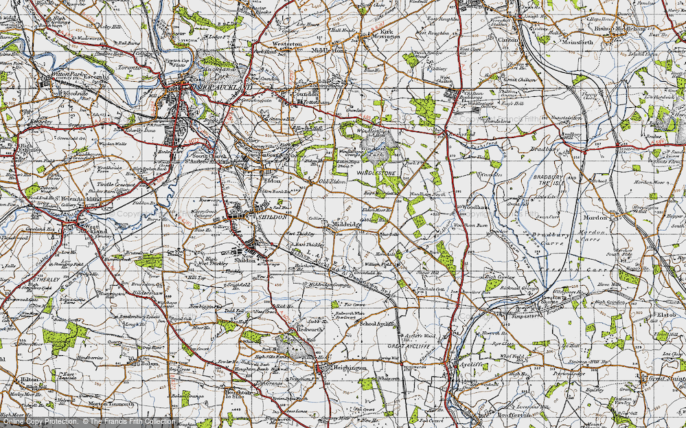 Old Map of Middridge, 1947 in 1947