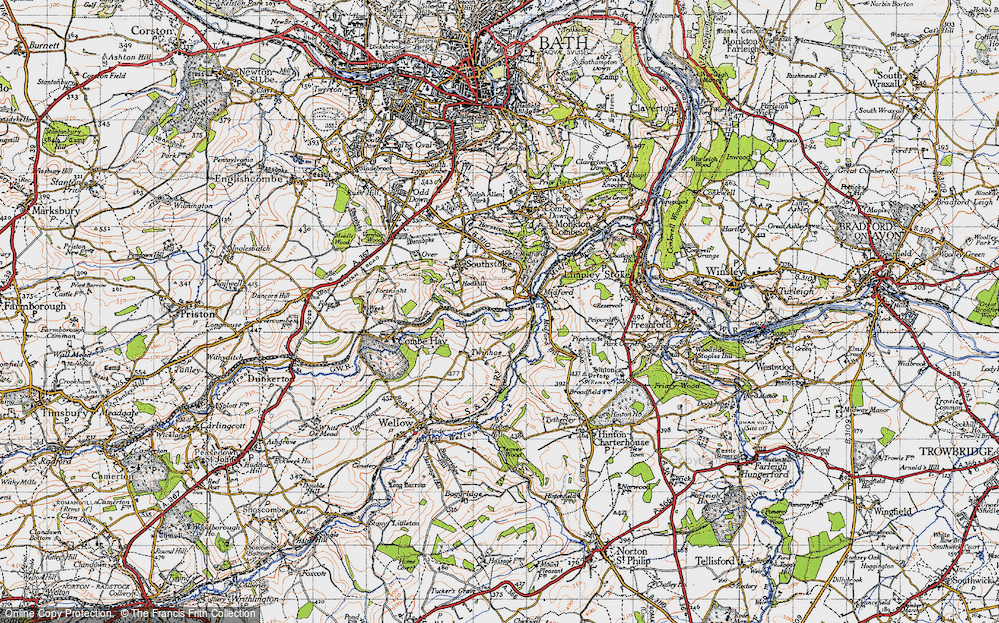 Old Map of Midford, 1946 in 1946