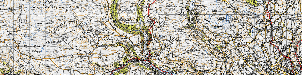 Old map of Midgehole in 1947