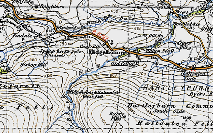 Old map of Midgeholme in 1947