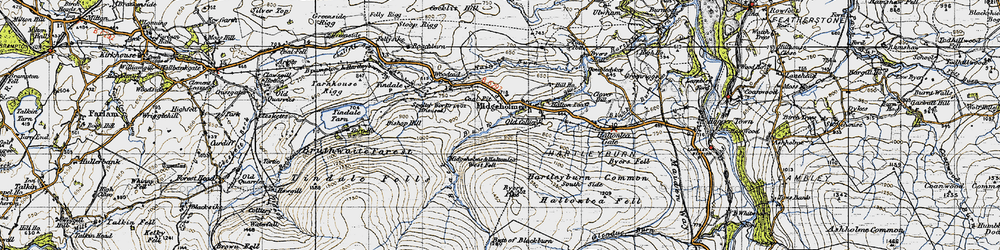 Old map of Midgeholme in 1947