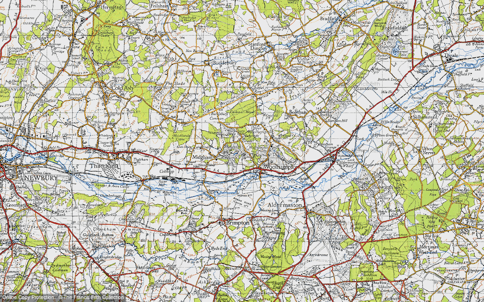 Old Map of Midgham Green, 1945 in 1945