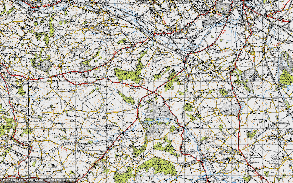 Old Map of Midgley, 1947 in 1947