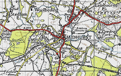 Old map of Midhurst in 1945