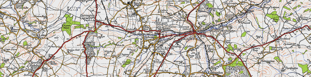 Old map of Midsomer Norton in 1946