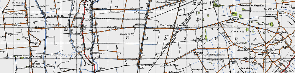 Old map of Midville in 1946