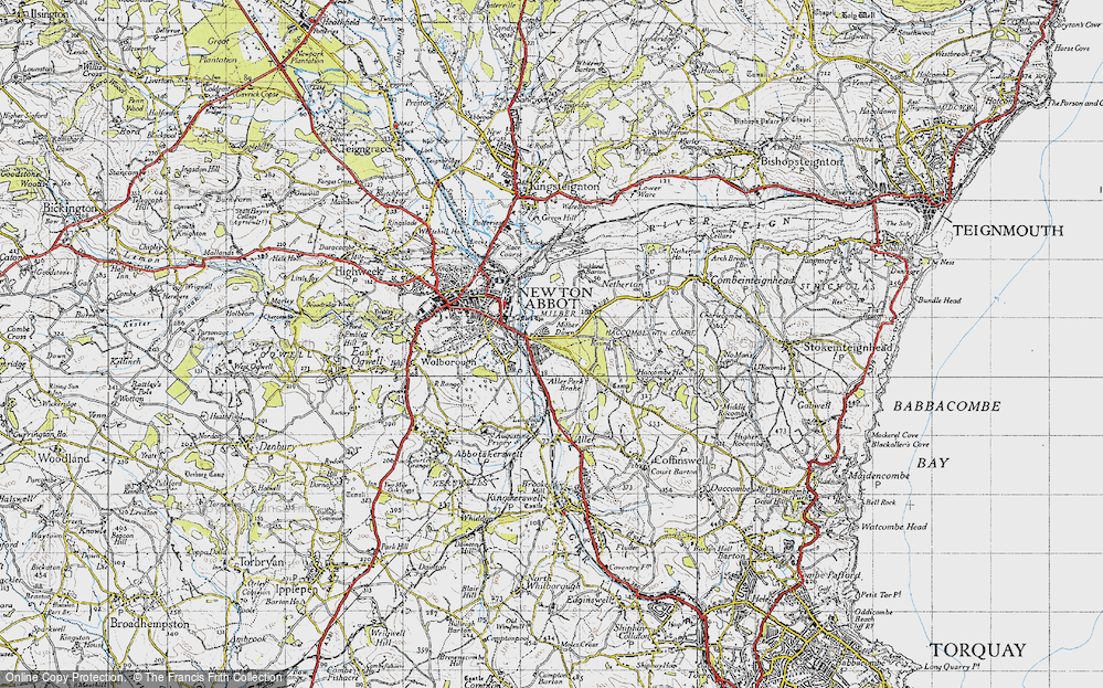 Old Map of Milber, 1946 in 1946
