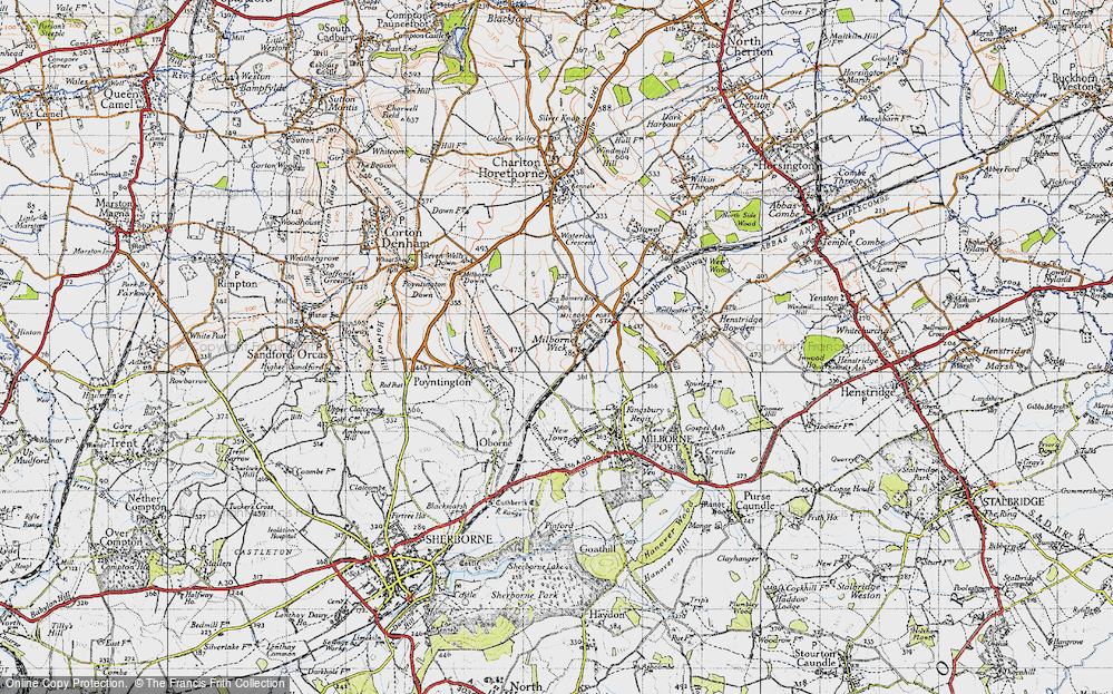 Old Map of Milborne Wick, 1945 in 1945