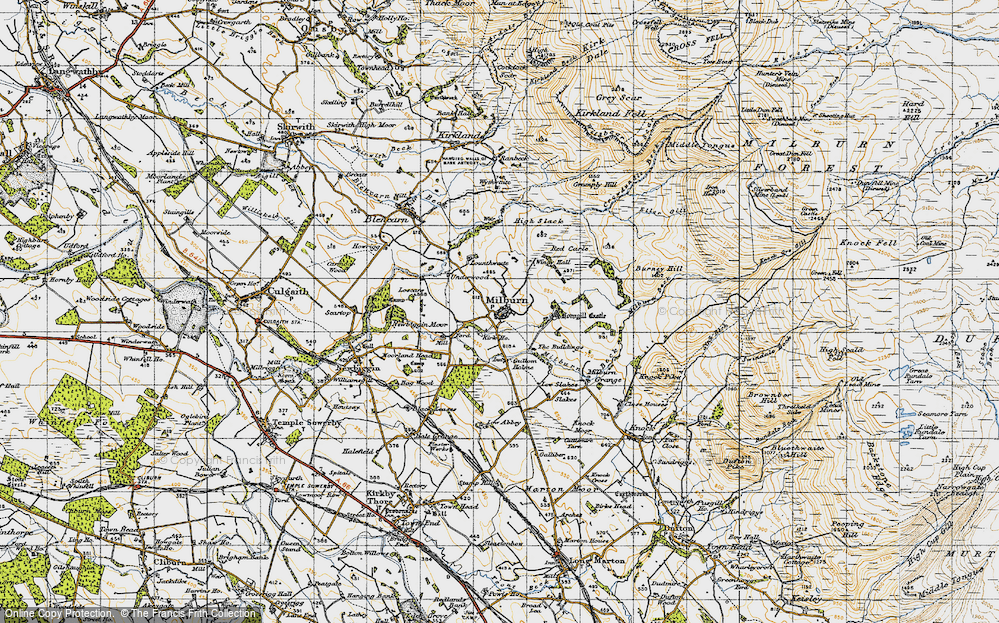 Old Map of Milburn, 1947 in 1947