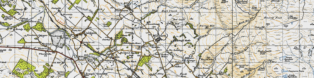 Old map of Milburn in 1947