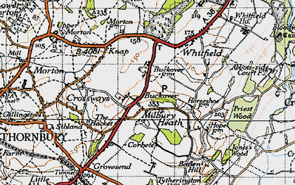 Old map of Milbury Heath in 1946