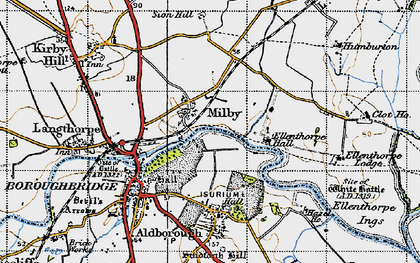 Old map of Milby in 1947