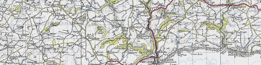 Old map of Milcombe in 1946