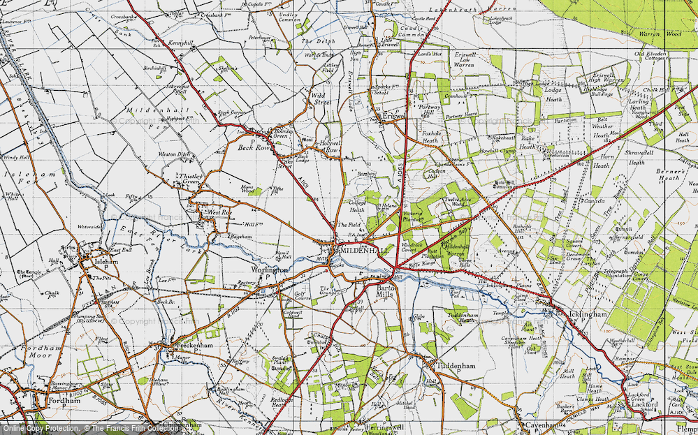Old Map of Mildenhall, 1946 in 1946