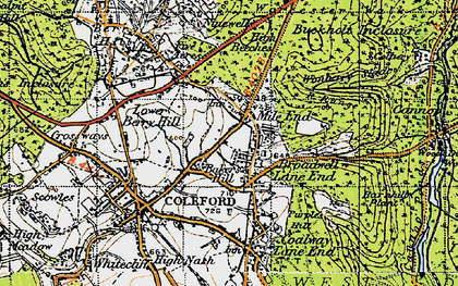 Old map of Mile End in 1946