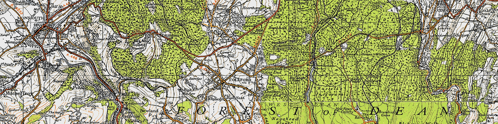 Old map of Mile End in 1946