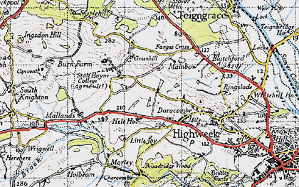 Old map of Broadridge Wood in 1946