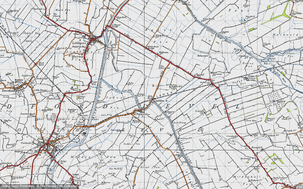 Old Map of Mile End, 1946 in 1946
