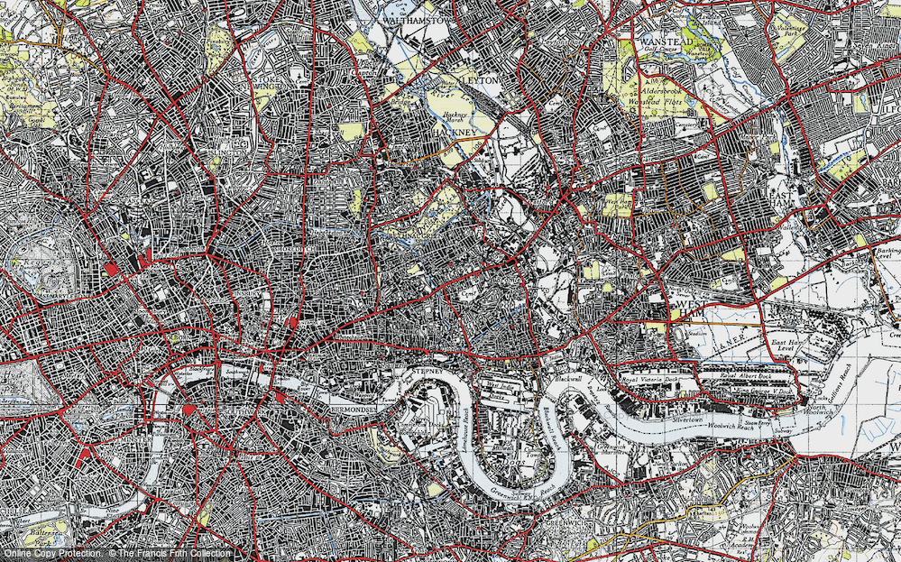 Old Map of Mile End, 1946 in 1946